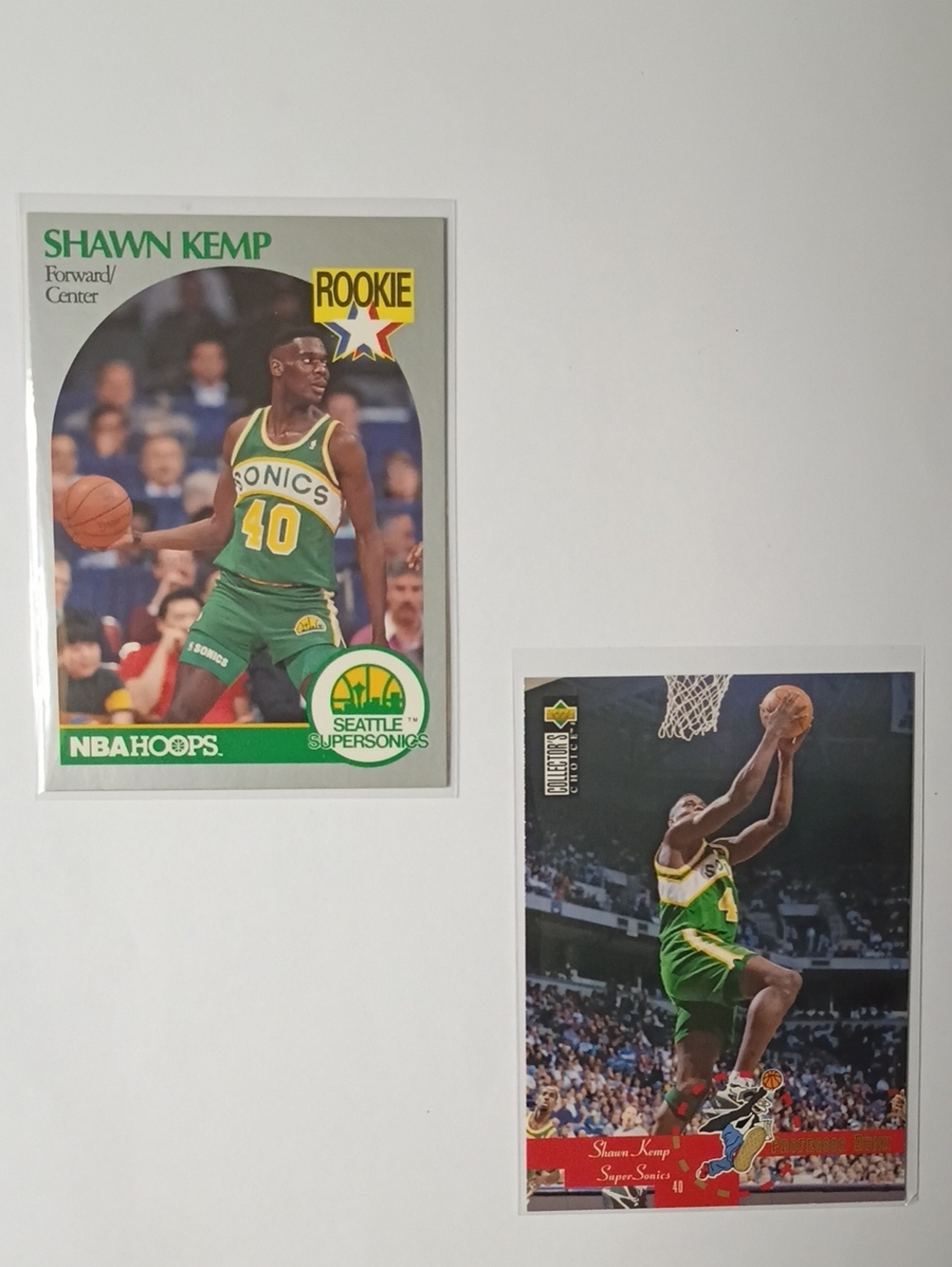 Shawn Kemp Seattle Supersonics Rookie Basketball Card - Green